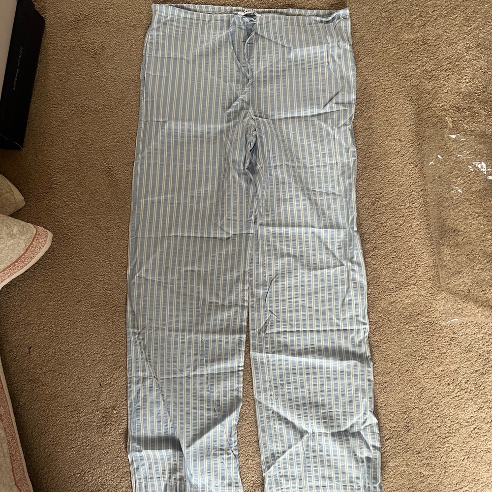 RSQ Women's Light Blue Striped Pajama Pants